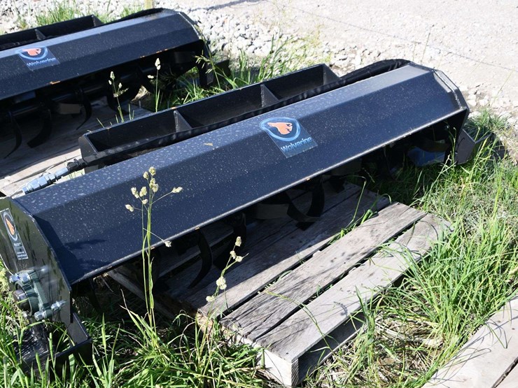 Unused Wolverine 72" wide tiller for skid steer Lot 201, No Reserve