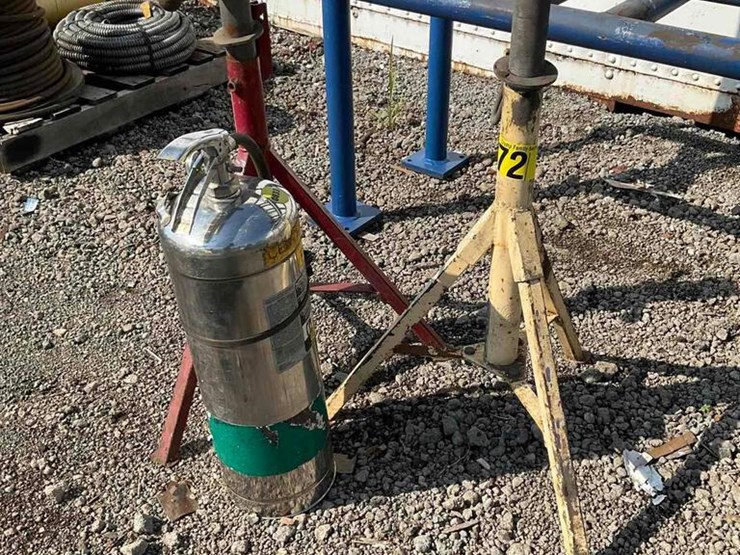 (2) pipe stands/ fire extinguisher Lot 72, Industrial Steel Plant