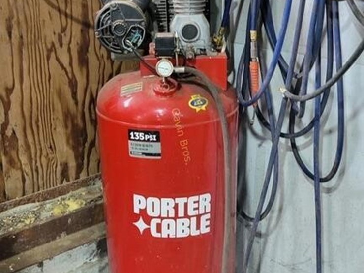 Porter Cable 60 Gal Air Compressor Lot 200, Tom & Deanna Long