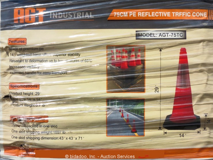 AGT Safety Cones Reflective 29" Orange Traffic Cone Lot of (250