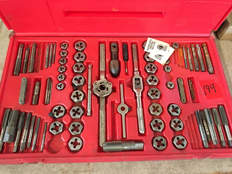 Matco tap and die set, std. and metric Lot 194, Elliott Estate Auction, 8/11/2022, McAfee