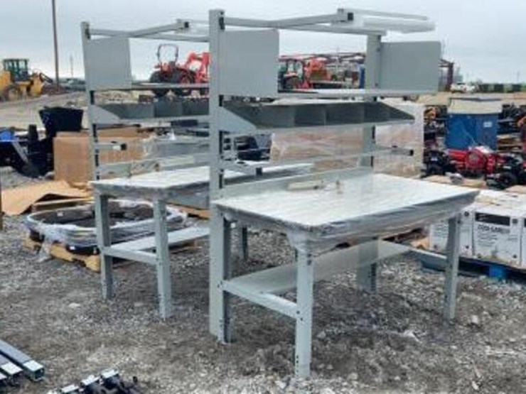 Unused Grainger Work Bench w/ Light and Powerstrip Lot 3168, August 2022 Farm & Heavy