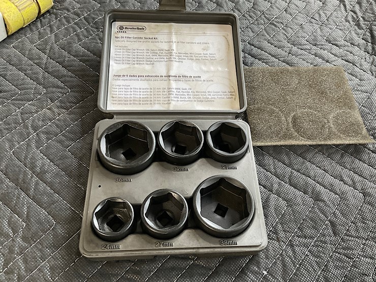 NAPA 6PC OIL FILTER CANISTER SOCKET SET Lot 221, MATCO TOOL SALE