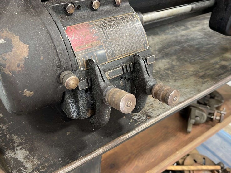 Logan model 820 metal lathe Lot 322, Summer Online Equipment Auction