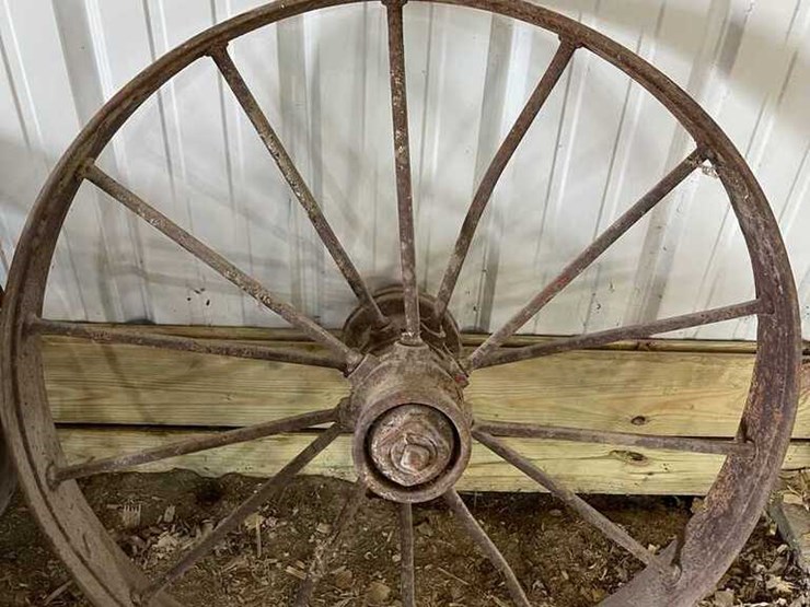 Steel Wagon Wheel Lot 166, Vintage Farm Equipment & Collectables, 8/29/2022, Eastern Iowa