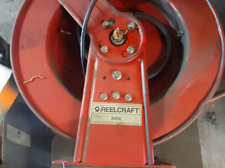 REELCRAFT GREASE HOSE REEL Lot 169, Blaine Construction Warehouse