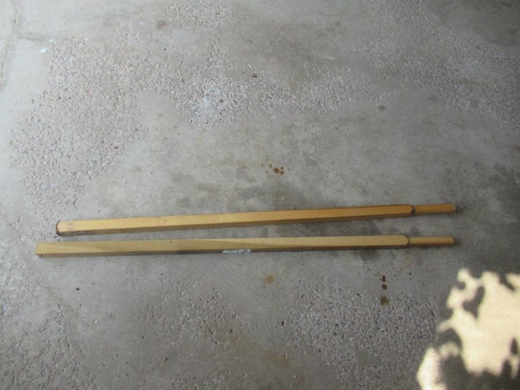 5203 • New Wood Wheelbarrow Handles Lot 5203, John Deere Lawn