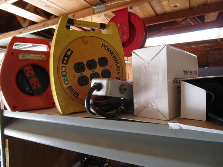 5286 • (2) Cord Reels and Power Strips Lot 5286, John Deere Lawn Tractor, Pick Up Truck