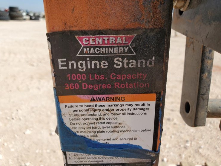 Central Machinery Engine Stand Lot 1234, Day 2 (Ring 1) August
