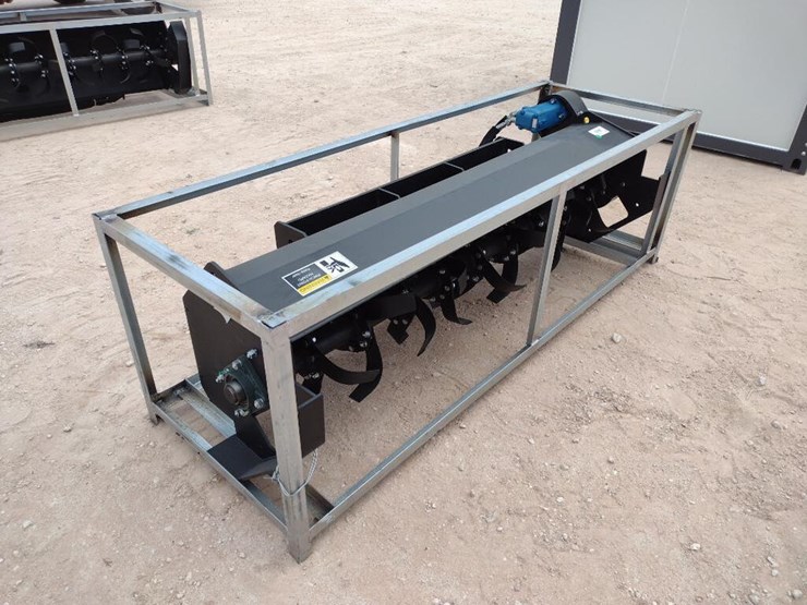 Unused 72? Greatbear Rotary Tiller, Skid Steer Attachment Lot 226