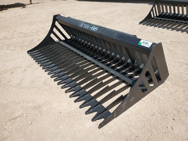 Unused Greatbear 66'' Rock Bucket, Skid Steer Attachment Lot 190