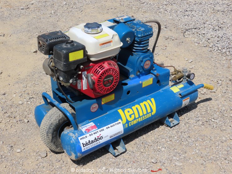 Jenny 8 Gallon Portable Wheel Barrow Air Compressor Honda Engine