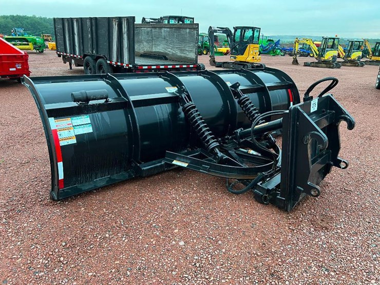 JRB 12' hyd angle snow plow blade, cushion trip, JRB 416 coupler, metal