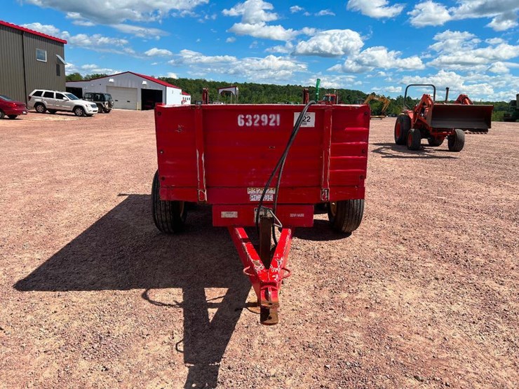 Pronovost P516 dump trailer, tandem axle, 55 5/8" x 117 1/2" box, tail