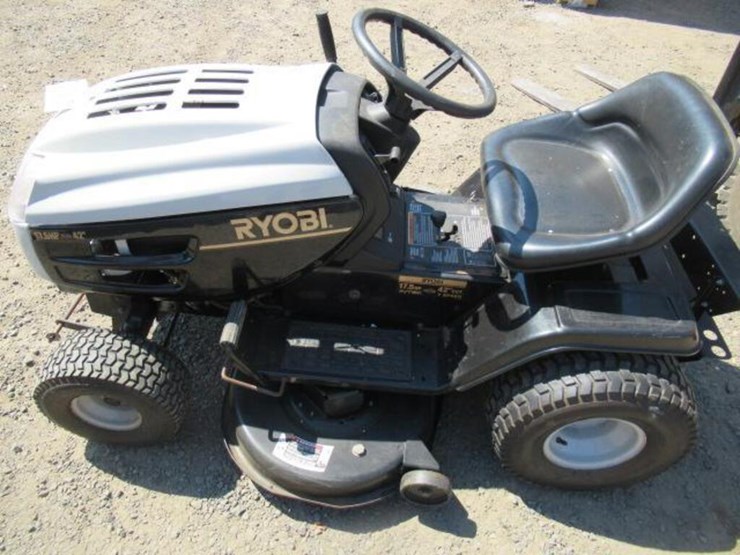 RYOBI RIDING LAWN MOWER Lot 110, SEPT 17 2022 CIA PUBLIC CONSIGNMENT
