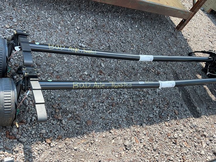 QTY 2) 5 LUG TRAILER AXLES Lot 3392, Fall 3 Day Absolute Auction