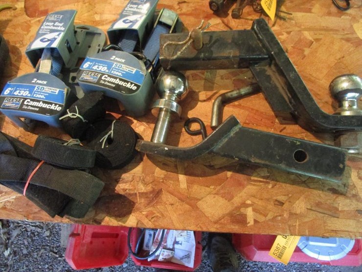 5394 • (2) Trailer Hitches and Straps Lot 5394, John Deere Gator