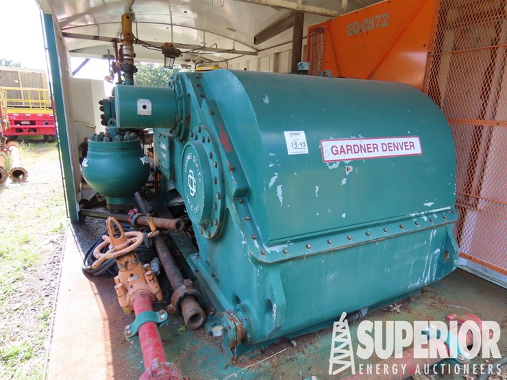 (1313) GARDNER DENVER PZ11 Triplex Pump, S/NQ020 Lot 69, Drilling & Well Service Equipment