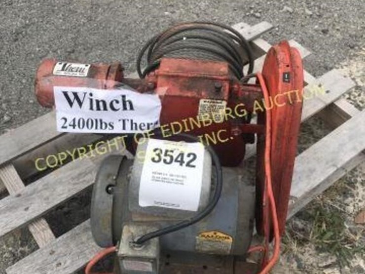 E1. Winch 2,000lb Therm brand works Lot 3542, ONLINE CONSIGNMENT