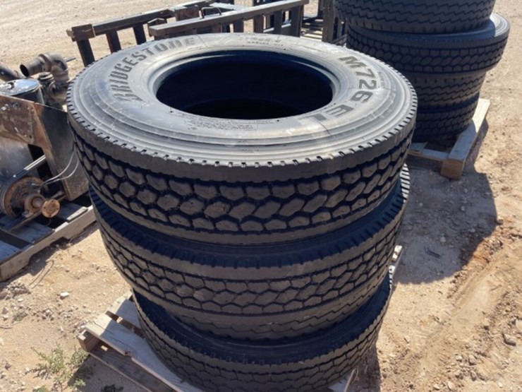 411r22.5 Tires Bridgestone Location Odessa, TX Lot 378, Public Equipment Auction, 10/25
