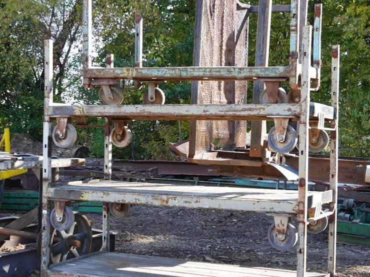 311 • Stacking Lumber Carts Lot 311, Dalton OH Sawmill Equipment Auction, 10/26/2022, Bright