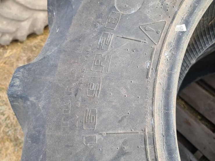 (3) Tractor Tires 16.9 R28 Lot 313, ANNUAL FARM EQPT. AUCTION, 10/29