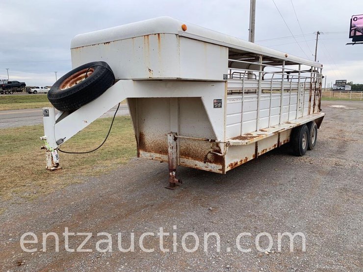 1992 WW GN STOCK TRAILER, 20' X 6',TA, Lot 2823, Entz Quarterly