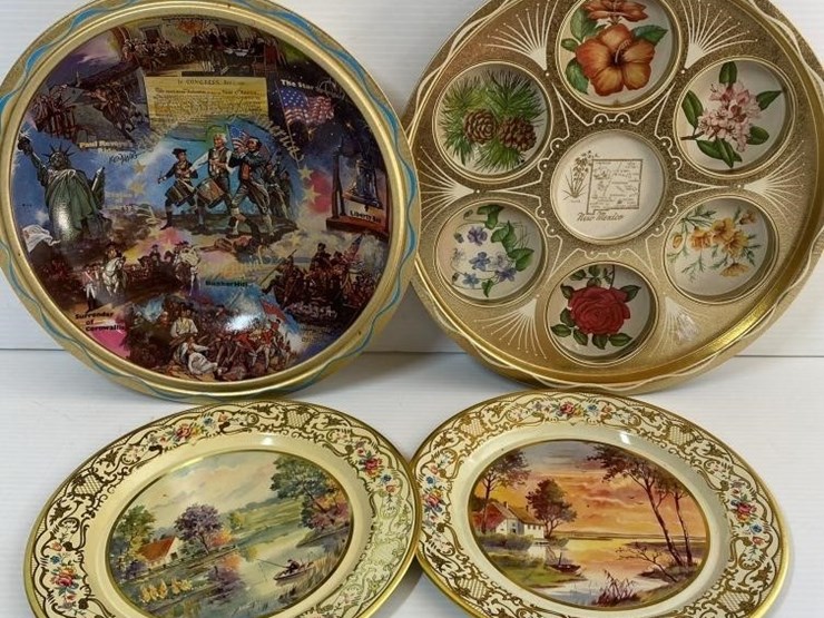 Vintage Decorative Metal Plates Lot 1028, Ogawa Homestead/Estate