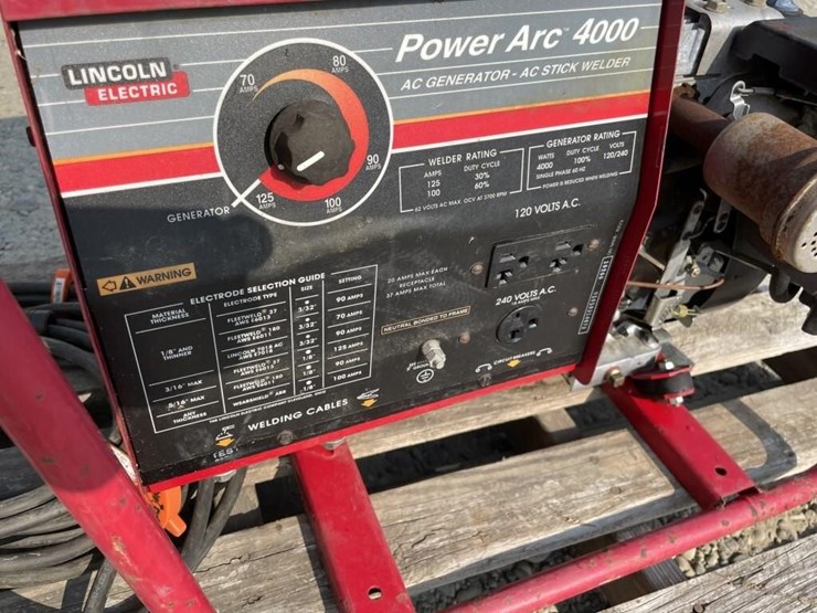 Lincoln Power ARC 4000, 100 AMP Welder Generator Lot 5547, November