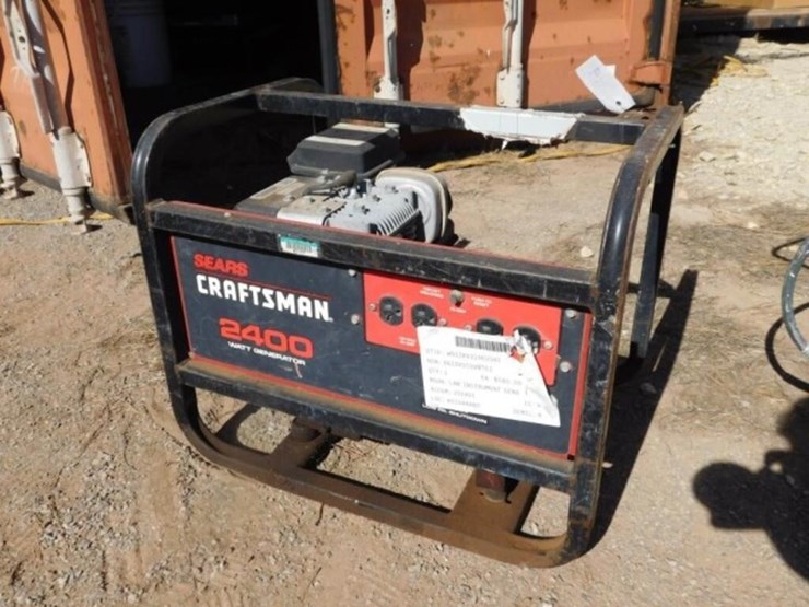Craftsman 2400 Watt Generator Lot 219, 11/15 Butch Luetkemeyer