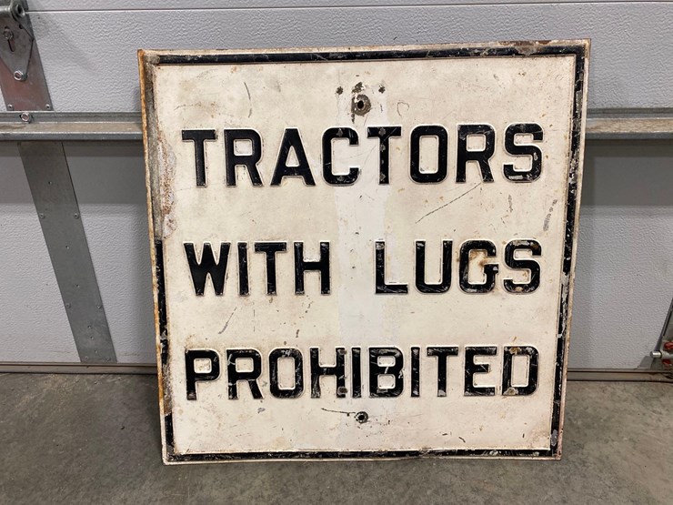 Stamped Metal Sign Lot 14, Pifer's Auction Center of North America
