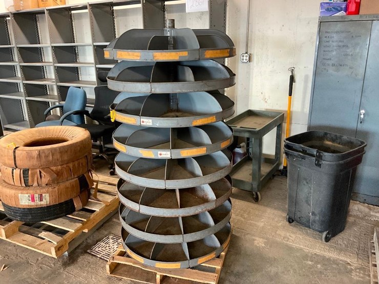 Inv 17314 Lazy Susan 8 Level Bolt Bin Lot 17314, Online After