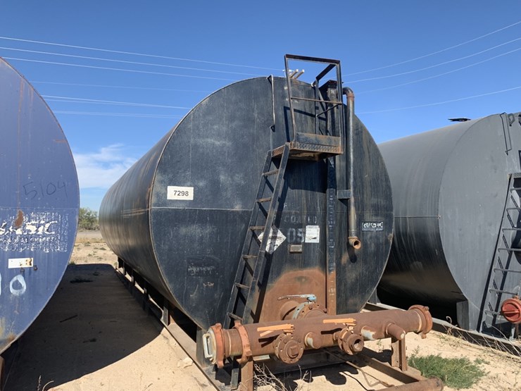 500 Bbl Skidded Frac Tank 7298 Location Pecos, Tx Lot 9014, Oilfield Equipment, Big Trucks