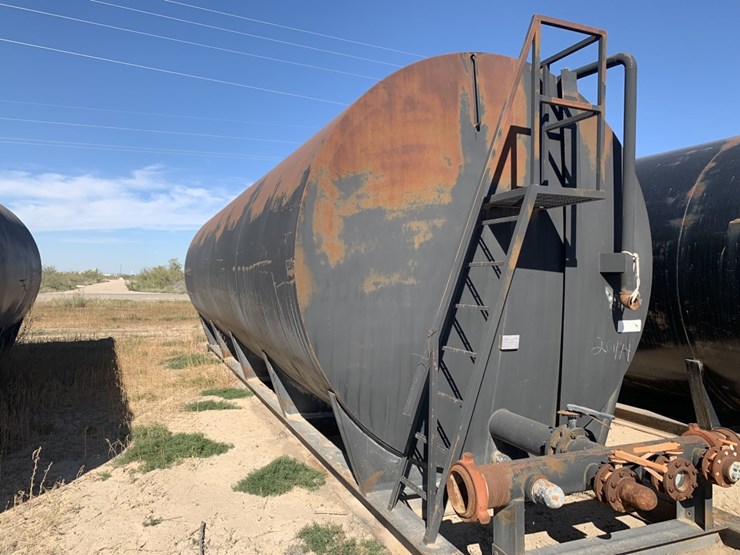 500 Bbl Skidded Frac Tank 20474 Location Pecos, Tx Lot 691, Oilfield Equipment, Big Trucks
