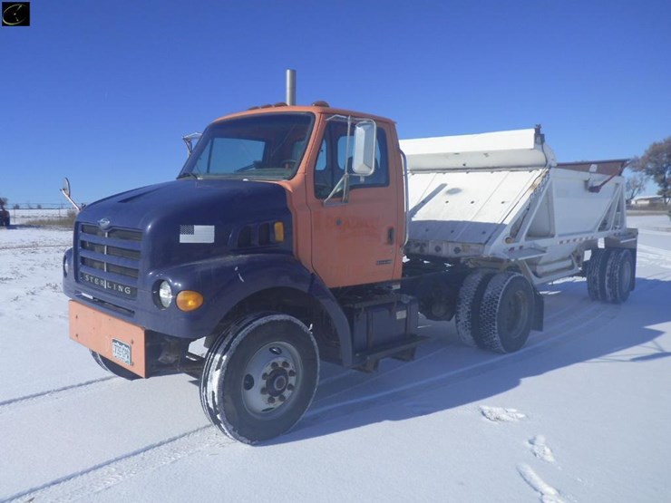 7242 2001 Sterling SA Semi w/2002 Ranco Single Axle Belly Dump Trailer