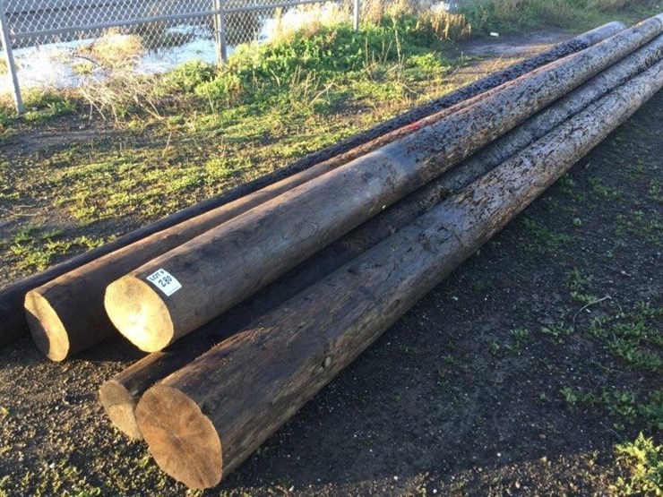 Lot of (6) 35' Used Utility Poles Lot 280, ANNUAL WINTER ONLINE