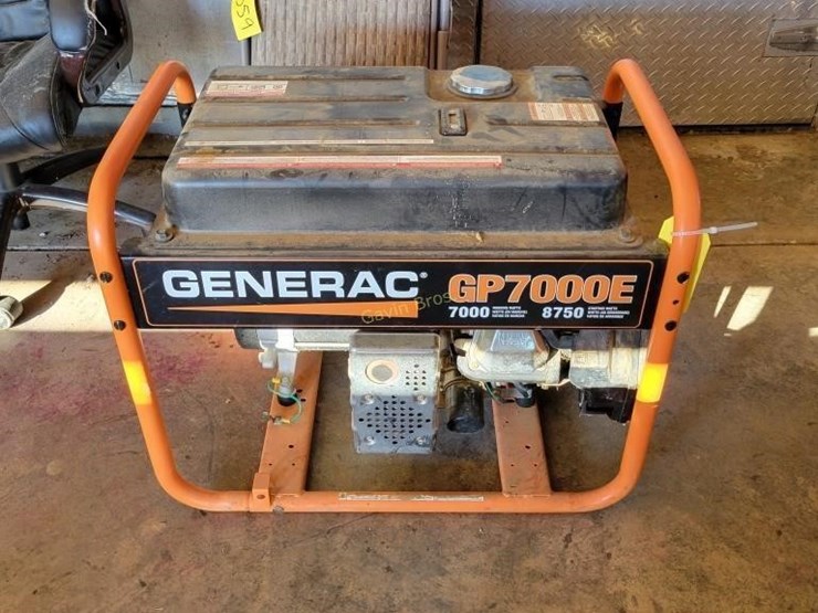 Generac GP7000E Generator Lot 343, Jurczak Online Farm Machinery