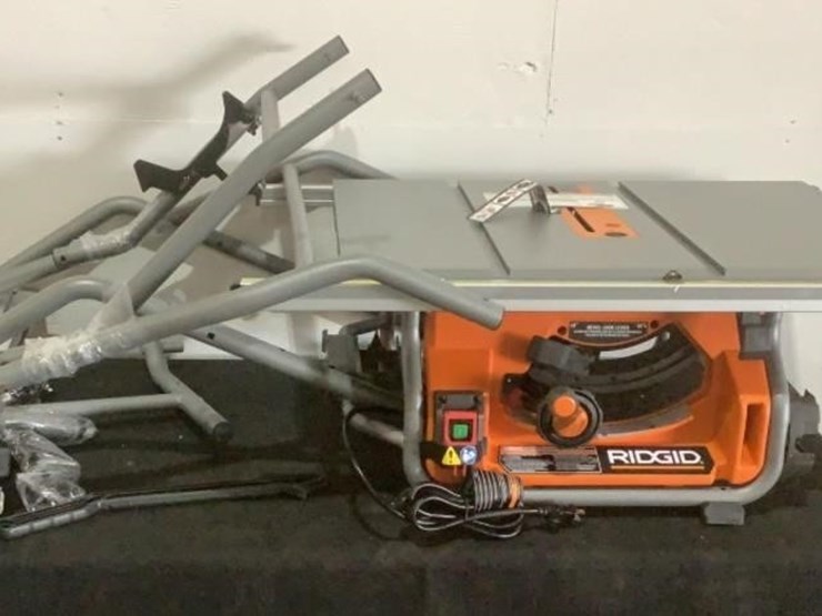Ridgid 10" Jobsite Table Saw With Stand R4514 Lot 29f, JANUARY MID