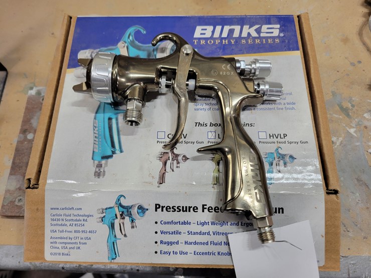 BINKS TROPHY SERIES LVMP PAINT SPRAY GUN Lot 270, Large Custom