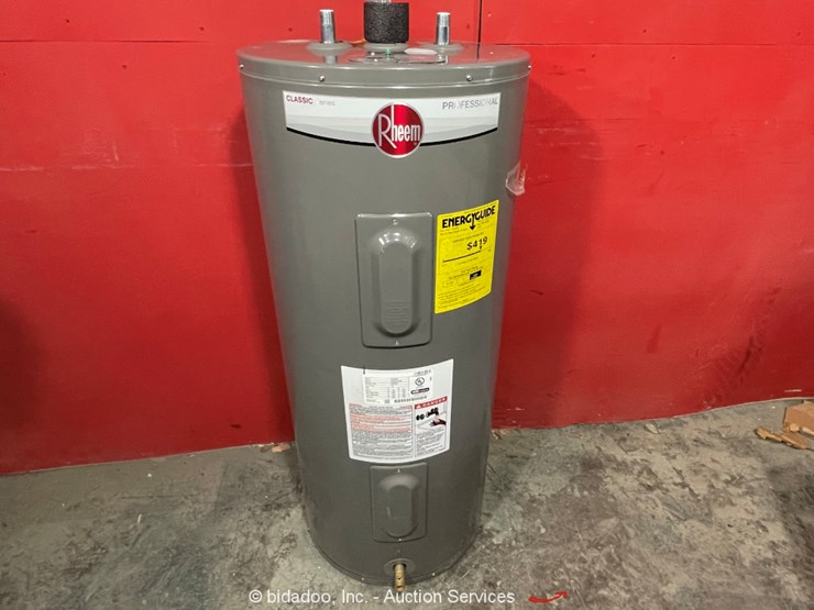 2019 Rheem PROE40 M2 RH95 Vertical Water Heater Electric 40 Gallon bidadoo New Lot , Weekly