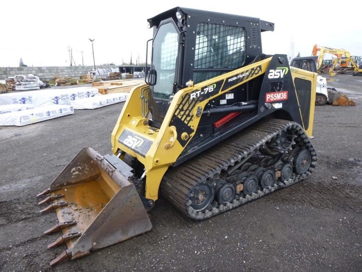 2015 ASV RT75 Skid Steer Track Loader Lot 3104, Monthly Public