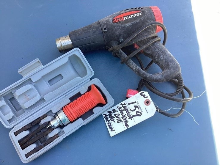 Impact Screwdriver w/ Drillmaster Heat Gun Lot 159, April 1st
