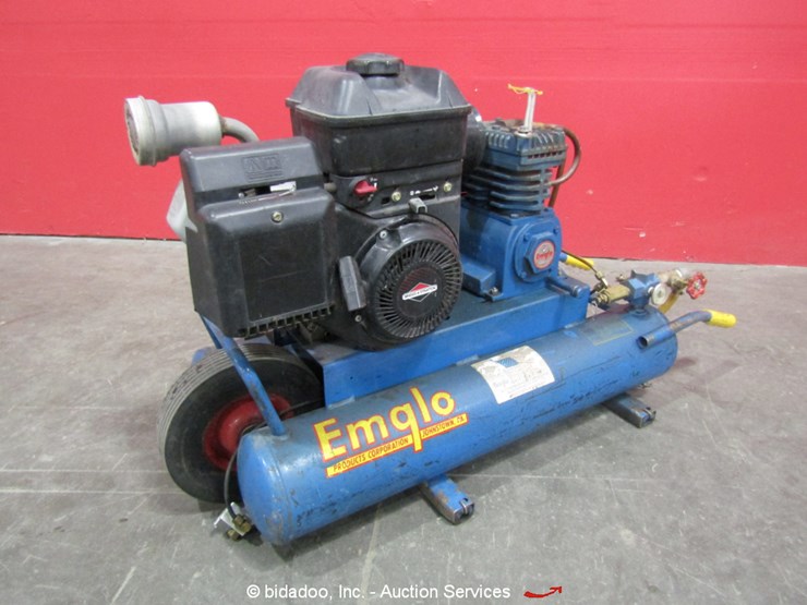 Emglo K15A8P 8 Gallon Wheelbarrow Portable Air Compressor Gas Powered bidadoo Lot , Weekly