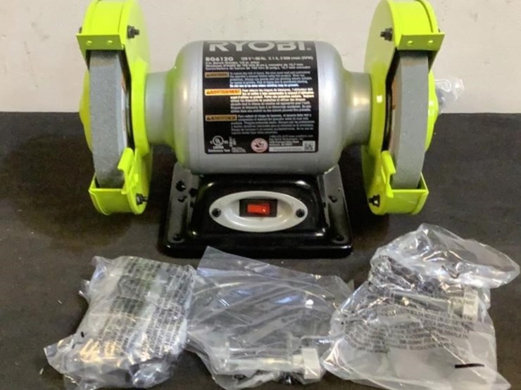 Ryobi 6" Bench Grinder BG612G Lot 48, April Monthly Day 1 Auction, 4