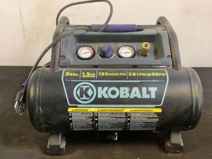Kobalt 3 Gallon Air Compressor Lot 36a, April Monthly Day 2 Auction