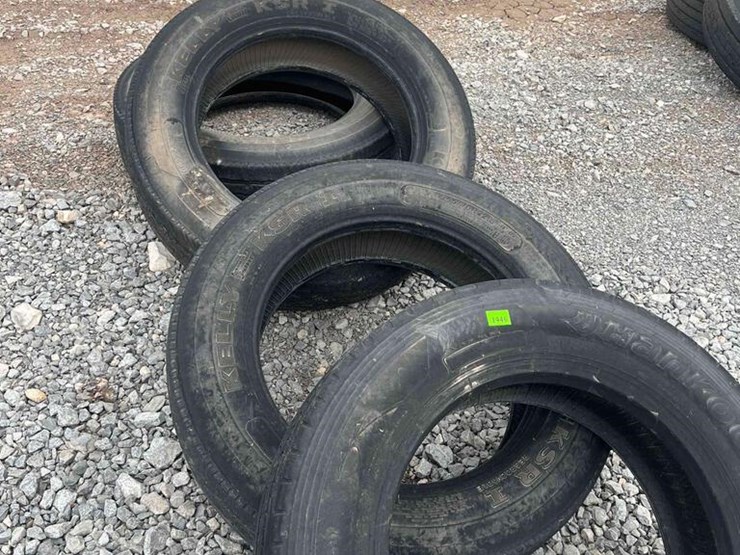 4 255/70R 22.5 tires Lot 1446, Escott Equipment Auction, 4/27/2023