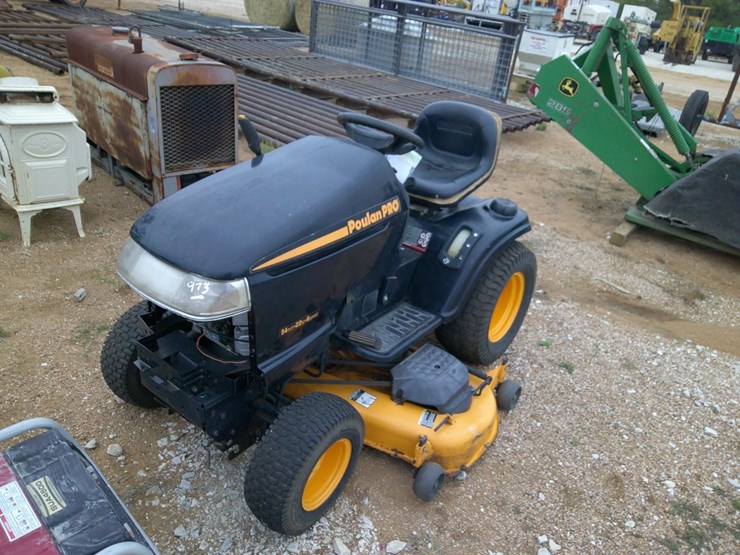 POULAN PRO RIDING MOWER NEEDS BATTERY Lot 973, Ring 3ATVs,Tools