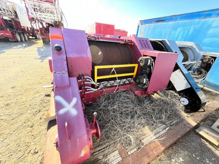 NATIONAL OILWELL 120 DB SINGLE DRUM DRAWWORKS W/ 1/2" BRAIDED LINE, 42