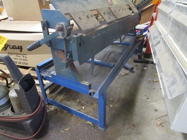 12431 • Enco Sheet Metal Bender on Cart Lot 12431, Mike's Plumbing