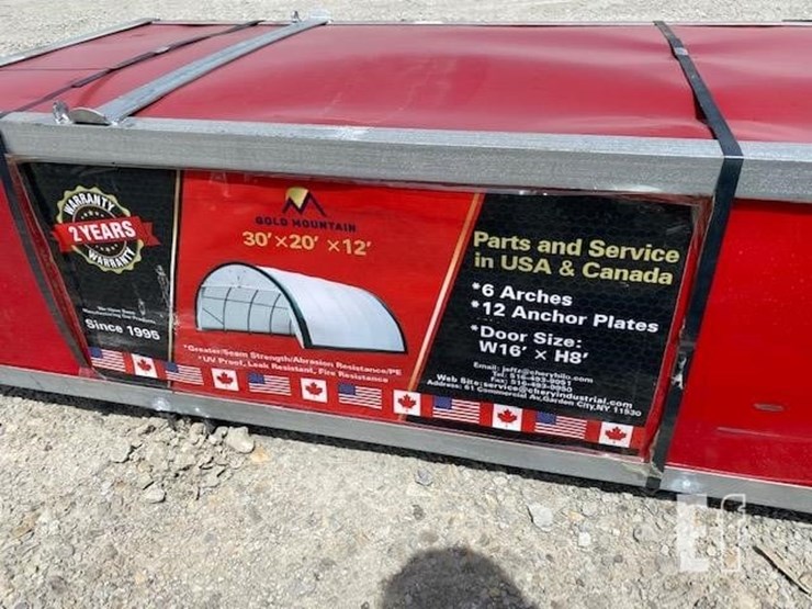 GOLD MOUNTAIN 30X20X12 QUONSET BUILDING NEW Lot 1219, Summer